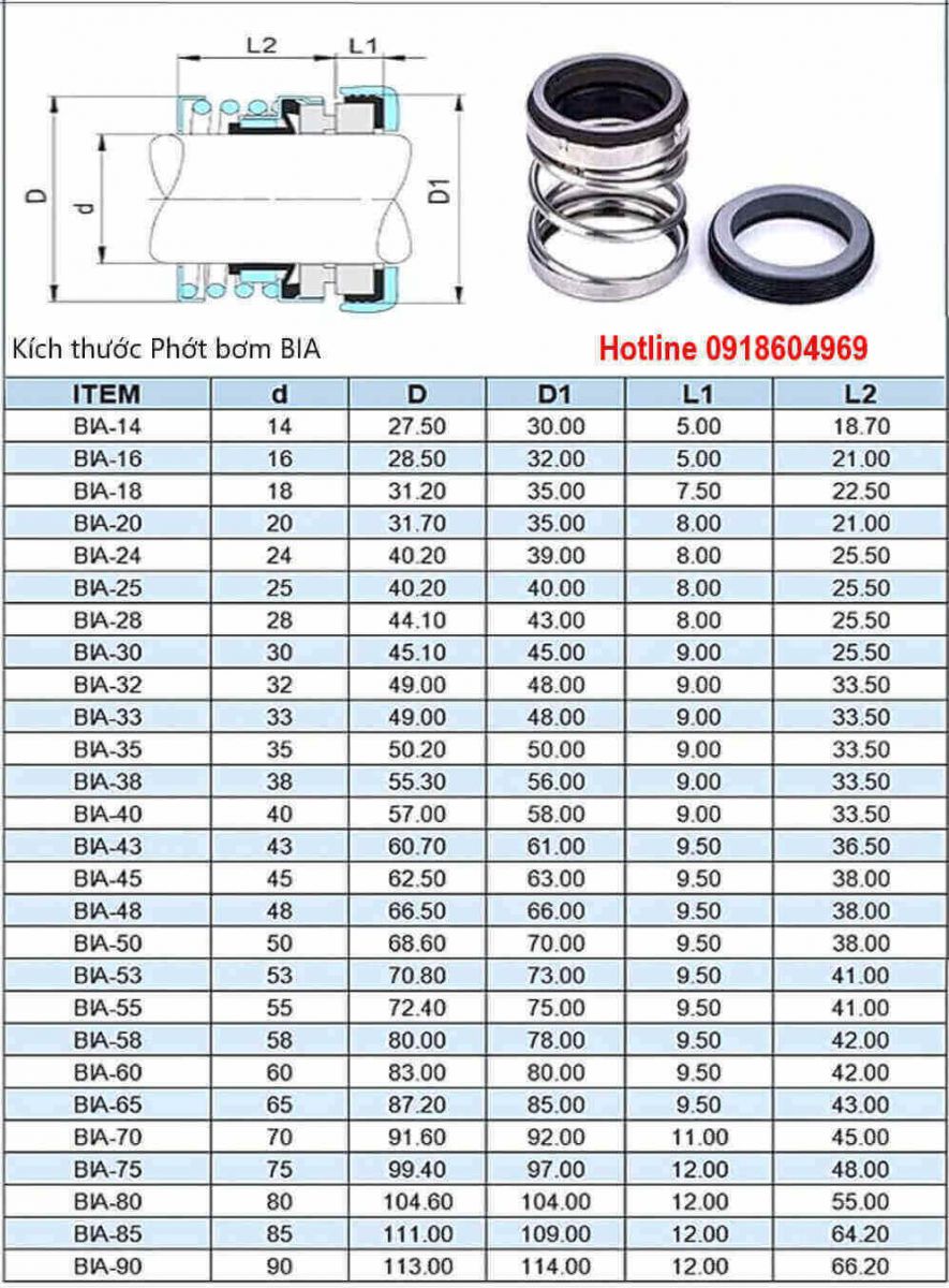 Phớt bơm BIA - 37(10)